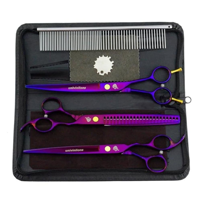 Pet Grooming Titanium Purple Scissors 8 Inch