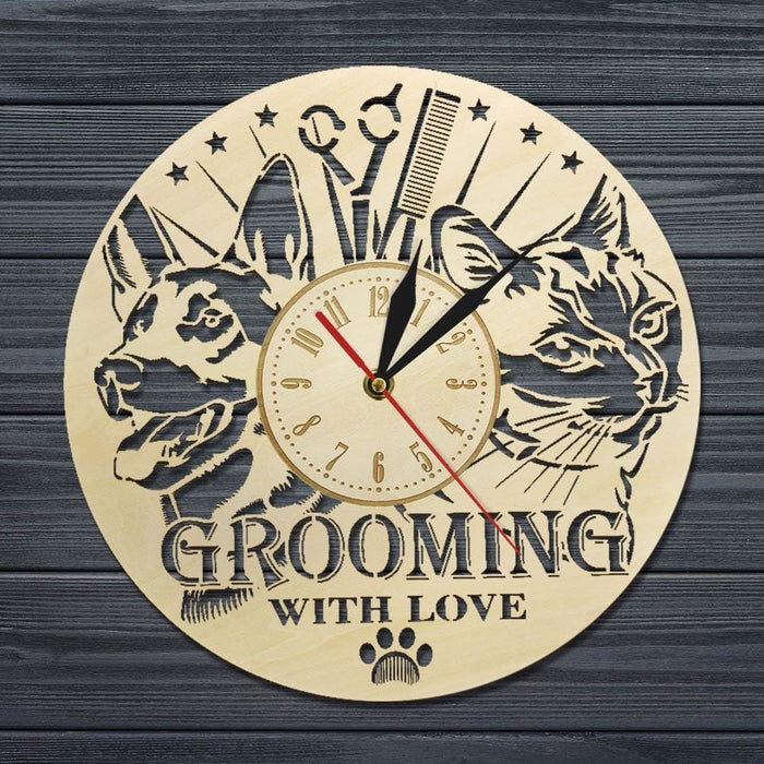 Pet Grooming Wall Clock