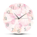 Pink Flower Petal Modern Design Wall Clock Girl Nursery Boho