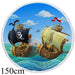 Pirate beach Round Towel