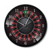 Poker Roulette Wall Clock With Black Metal Frame Las Vegas