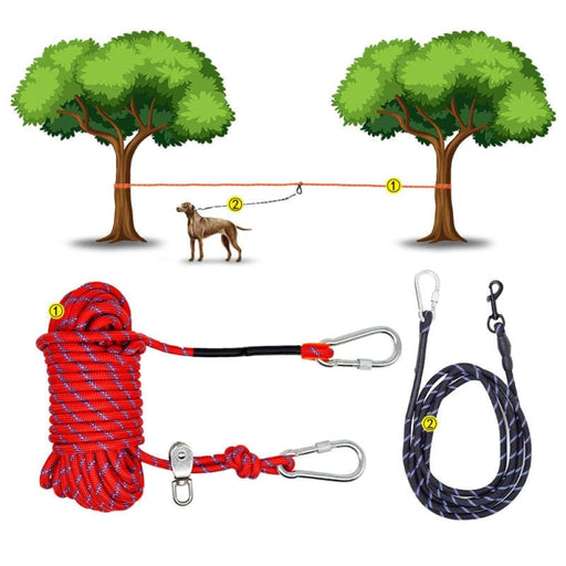 Portable Reflective Camping Cable For Dog