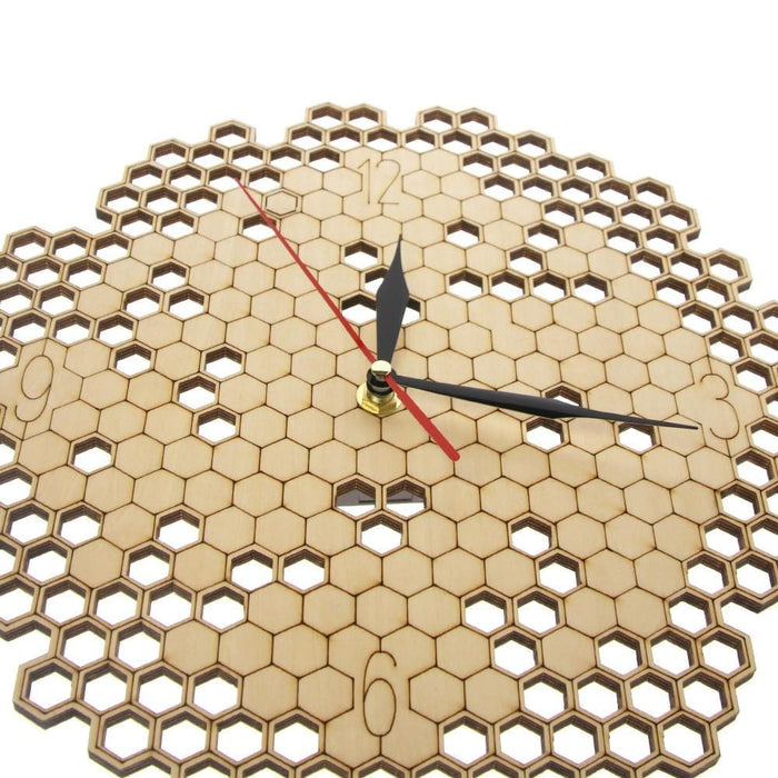 Precision-cutting Decorative Plywood Honeycomb Wall Clock