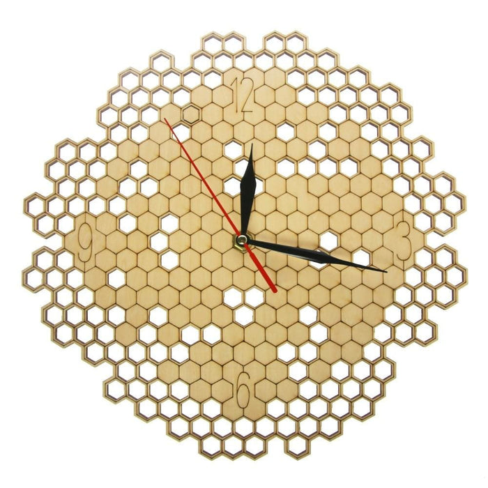 Precision-cutting Decorative Plywood Honeycomb Wall Clock