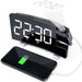 Vibe Geeks Projector Fm Radio Led Display Alarm Clock-