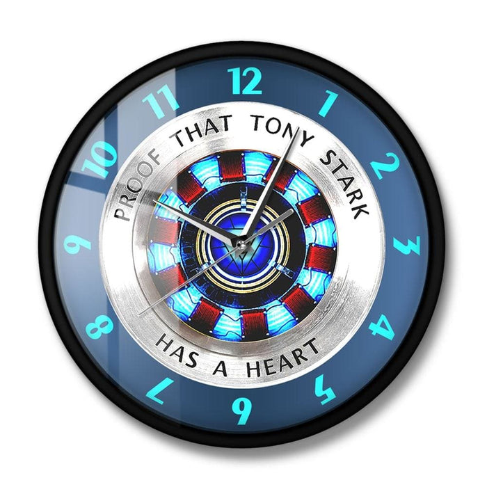 Proof That Tony Stark Has a Heart Arc Reactor Wall Clock
