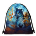 Psychedelic Tiger Round Beach Towel