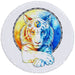 Psychedelic Tiger Round Beach Towel