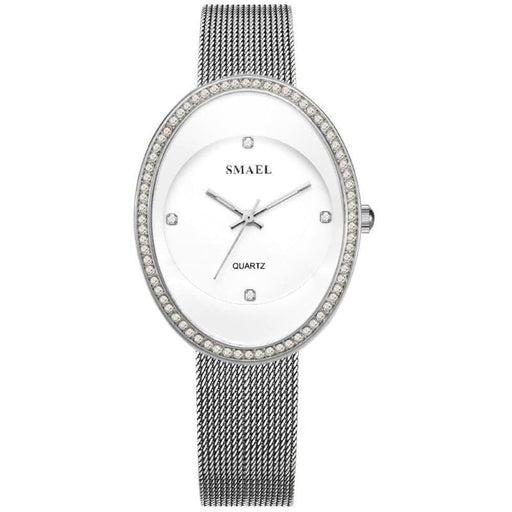 Quartz Silver Digital Casual Watch Women Bracelet