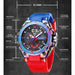 Quartz Watch For Men Smael Wristwatches Watcholorful Red