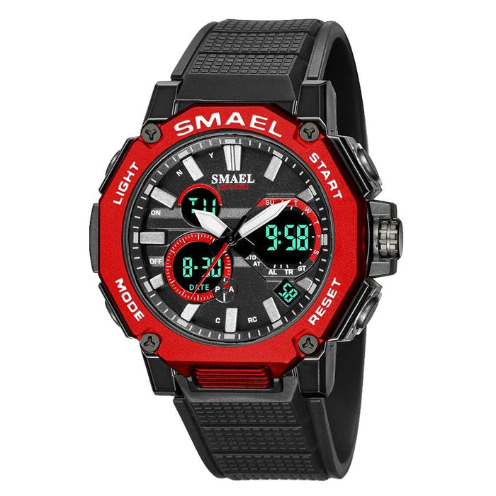 Quartz Watches Sports Smael Brand Male Clock Alarm 50m