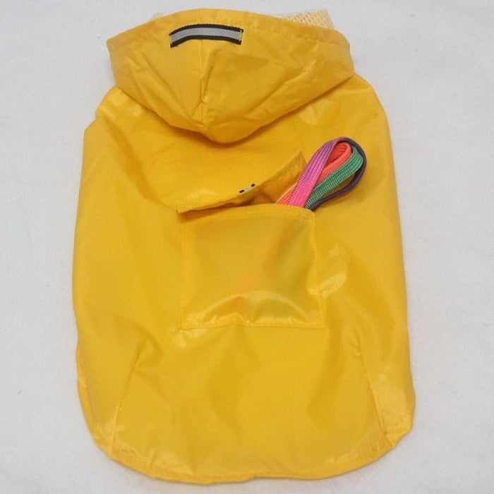 Reflective Raincoat With Breathable Mesh & Traction Hole