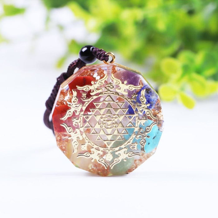 Reiki 7 Chakras Orgone Pendant Generator Balancing Positive