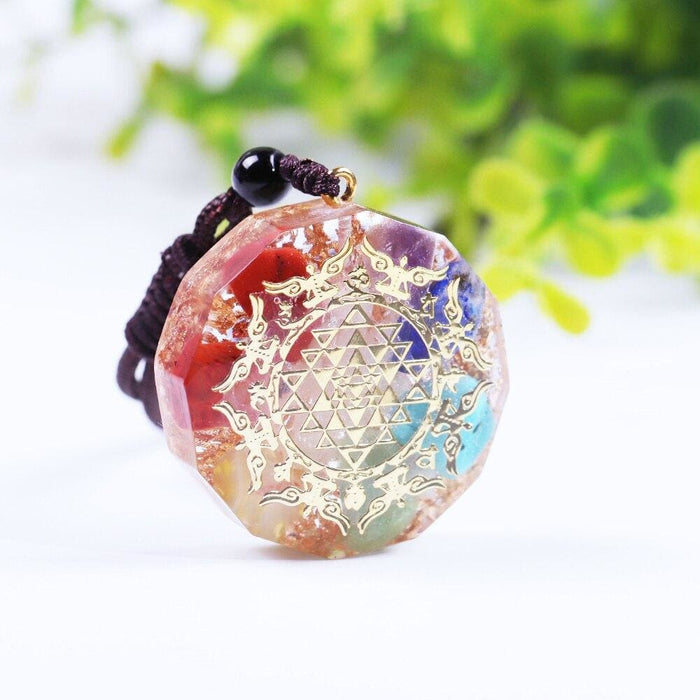 Reiki 7 Chakras Orgone Pendant Generator Balancing Positive