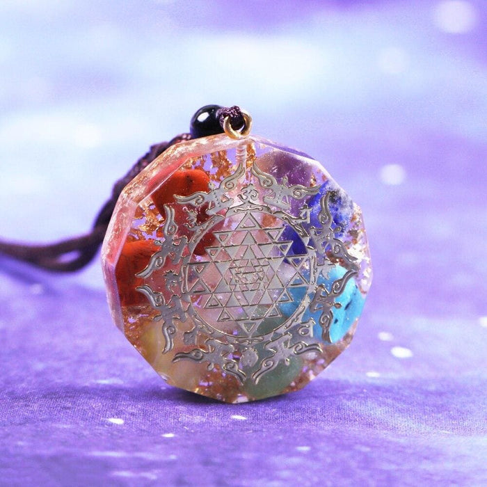 Reiki 7 Chakras Orgone Pendant Generator Balancing Positive