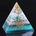 Reiki Amazonite Crystal Orgone Pyramid Healing Quartz Energy