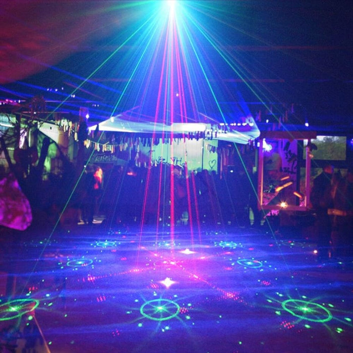 Remote 16 Patterns Music Stage Laser Projector Lighting