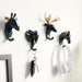 Resin Animals Head Sticker Hook Wall Decorative Hanger