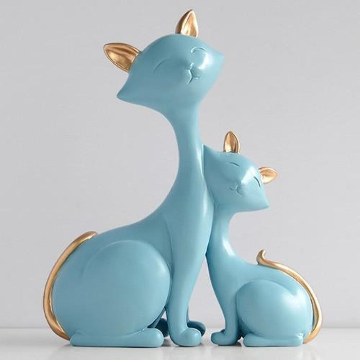 Resin Cat Figurines Miniatures Decorative Desktop Statue