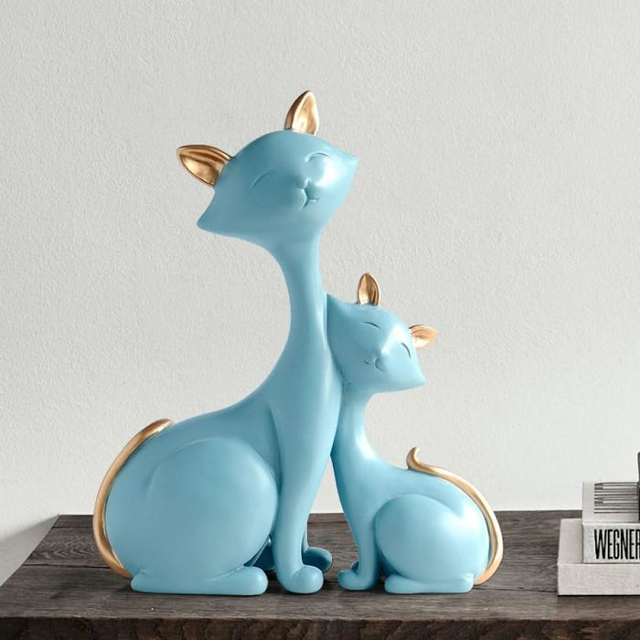 Resin Cat Figurines Miniatures Decorative Desktop Statue