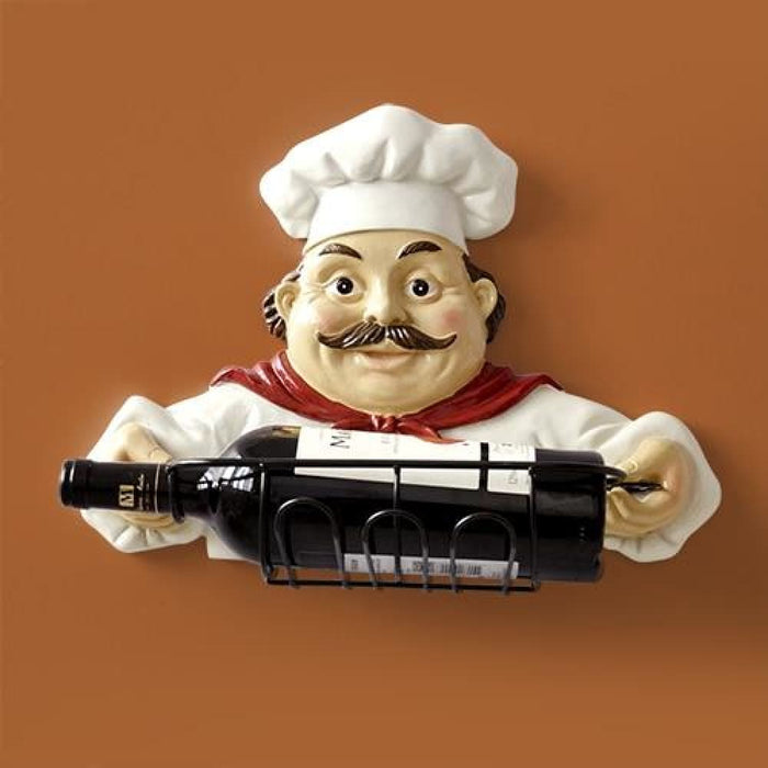 Resin Chef Wine Rack For Bar Home Decoration