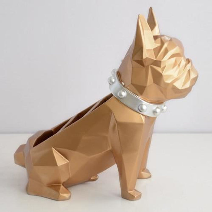 Resin Dog Statue Figurine Storage Box