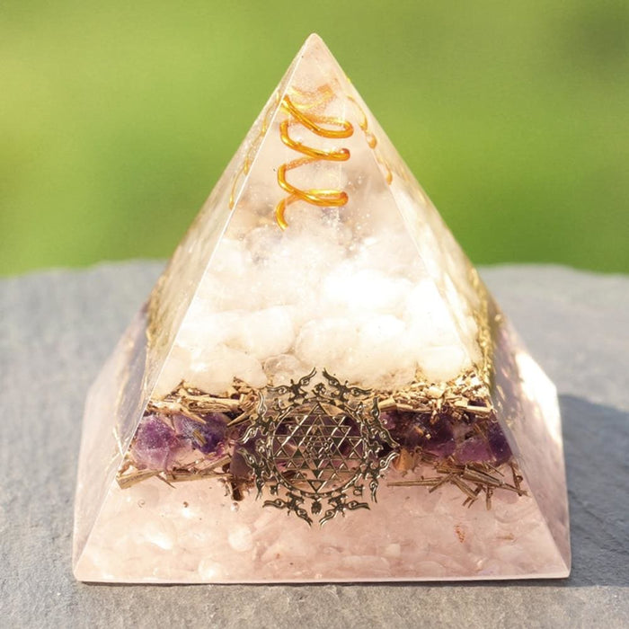 Rose Quartz Orgone Pyramid Emf Protection Meditation Yoga