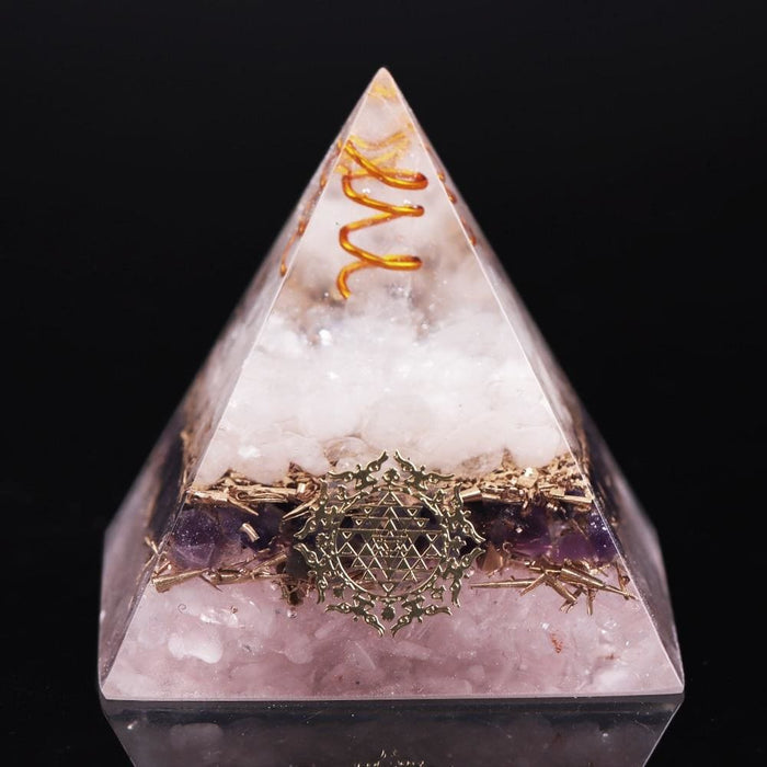 Rose Quartz Orgone Pyramid Emf Protection Meditation Yoga