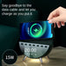 Round Design 5-in-1 Mobile Phone Wireless Charger With Alarm