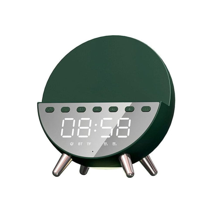 Round Design 5-in-1 Mobile Phone Wireless Charger With Alarm