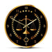 Scale Of Justice Modern Wall Clock Non Ticking Timepiece