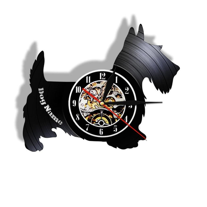 Scottie Dog Led Vinyl Record Wall Clock Scottish Terrier