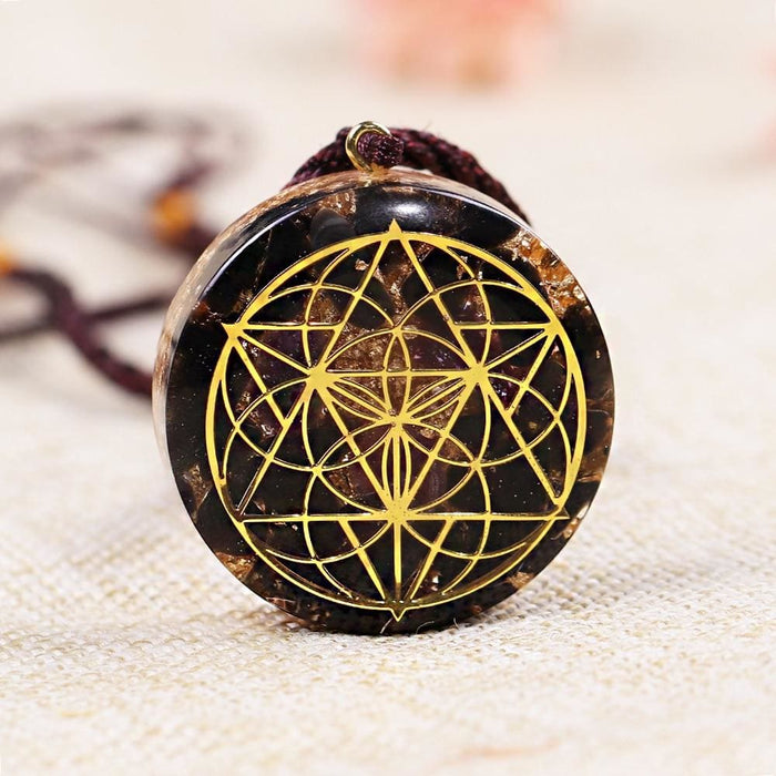 Seed Of Life Ancient Orgon Energy Crystal Pendant Chakra