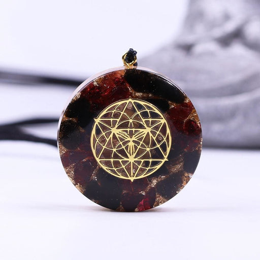 Seed Of Life Orgonite Necklace Healing Crystals Sacred