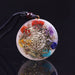 Seven Veins Energy Orgonite Necklace 7 Chakra Pendant Emf