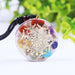 Seven Veins Energy Orgonite Necklace 7 Chakra Pendant Emf