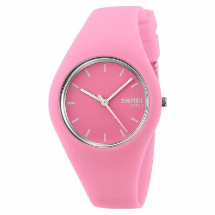 Silicone Strap 3bar Waterproof Quartz Wristwatches For Women