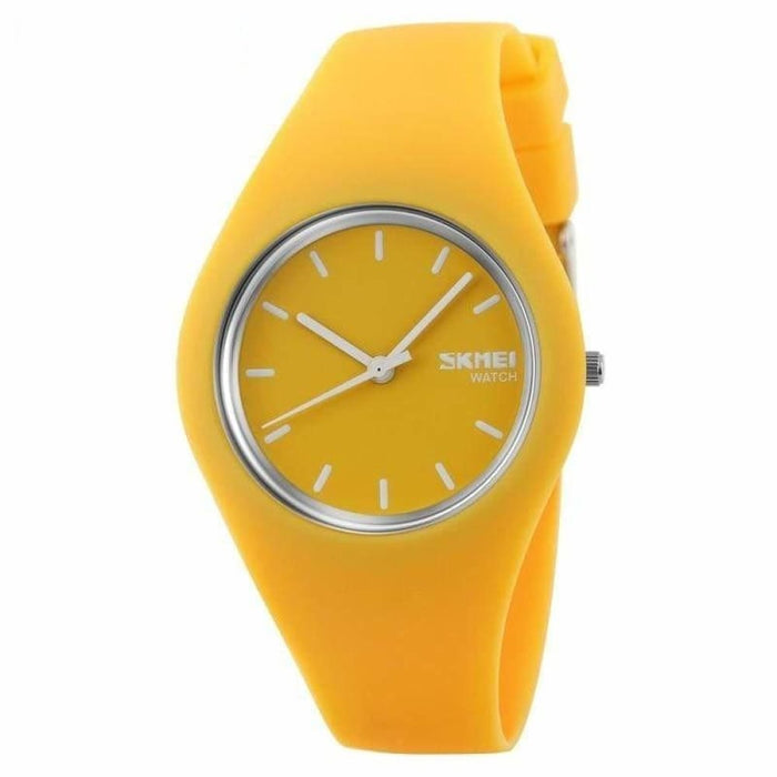 Silicone Strap 3bar Waterproof Quartz Wristwatches For Women