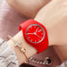 Silicone Strap 3bar Waterproof Quartz Wristwatches For Women