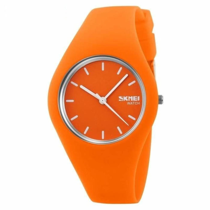 Silicone Strap 3bar Waterproof Quartz Wristwatches For Women