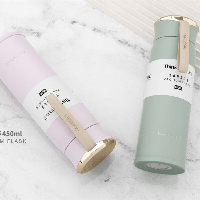Simple Design Thermos Bottle 450ml Portable Insulated Cup