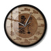 Skull Trucker Wood Texture Acrylic Print Wall Clock