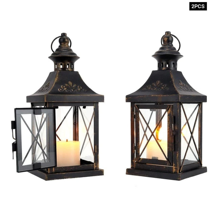 Small Metal Candle Holder Hanging Lantern for Bedroom Living Room