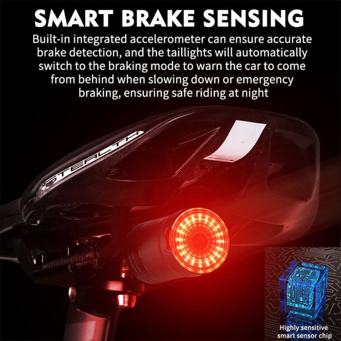 Smart Bicycle Flashlight Mtb Road Bike Rear Light Auto