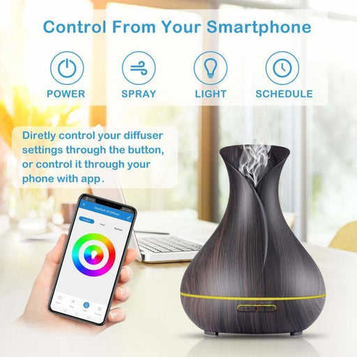 Smart Wifi Essential Oil Diffuser Compatible With Alexa