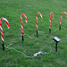 Solar Powered Christmas Candy Cane Pathway Lights Markers
