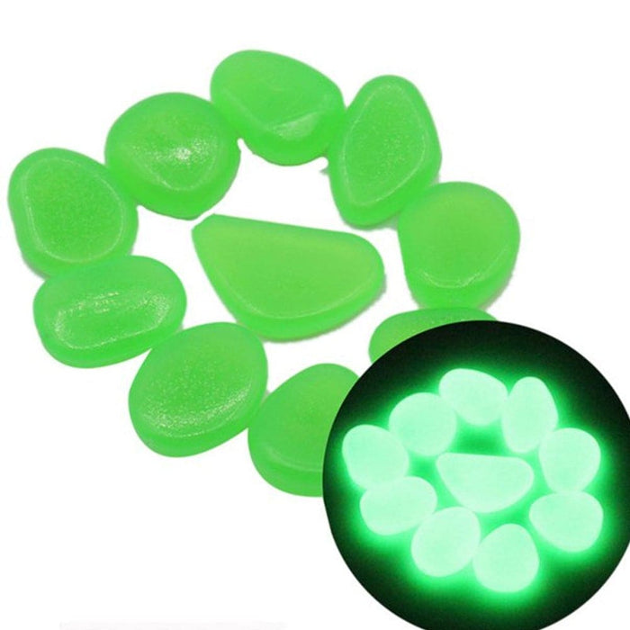 Vibe Geeks Solar Powered Glow In The Dark Garden Pebbles