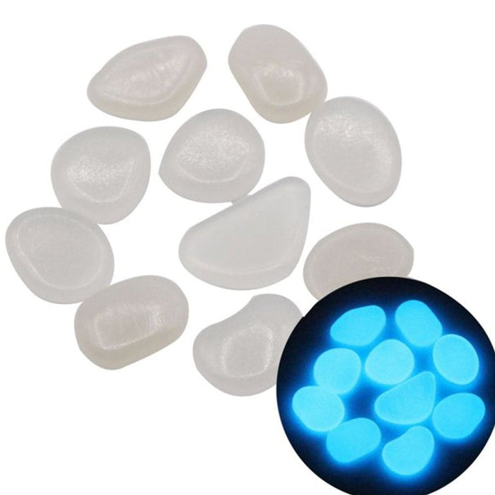 Vibe Geeks Solar Powered Glow In The Dark Garden Pebbles