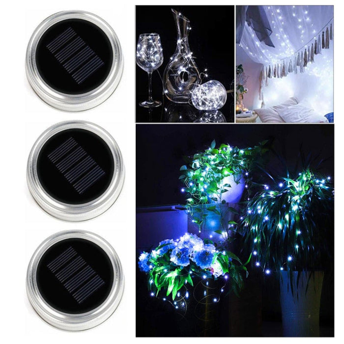 Solar Powered Mason Jar Led Decorative Fairy Lights Set