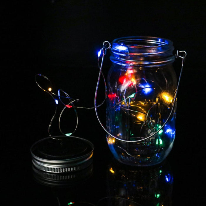 Solar Powered Mason Jar Led Decorative Fairy Lights Set